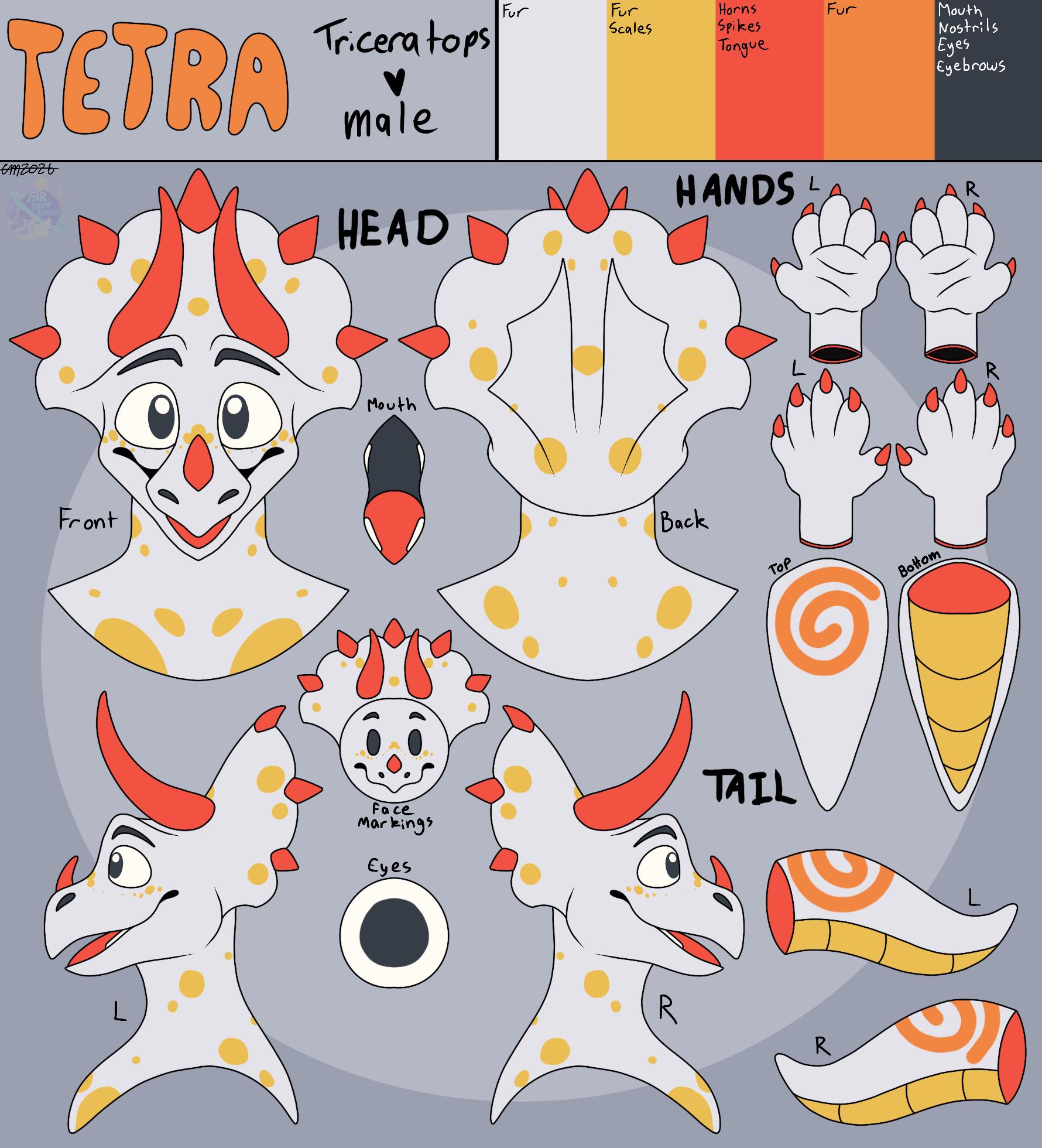 Mini Partial Fursuit Furry Ref Sheet - Etsy
