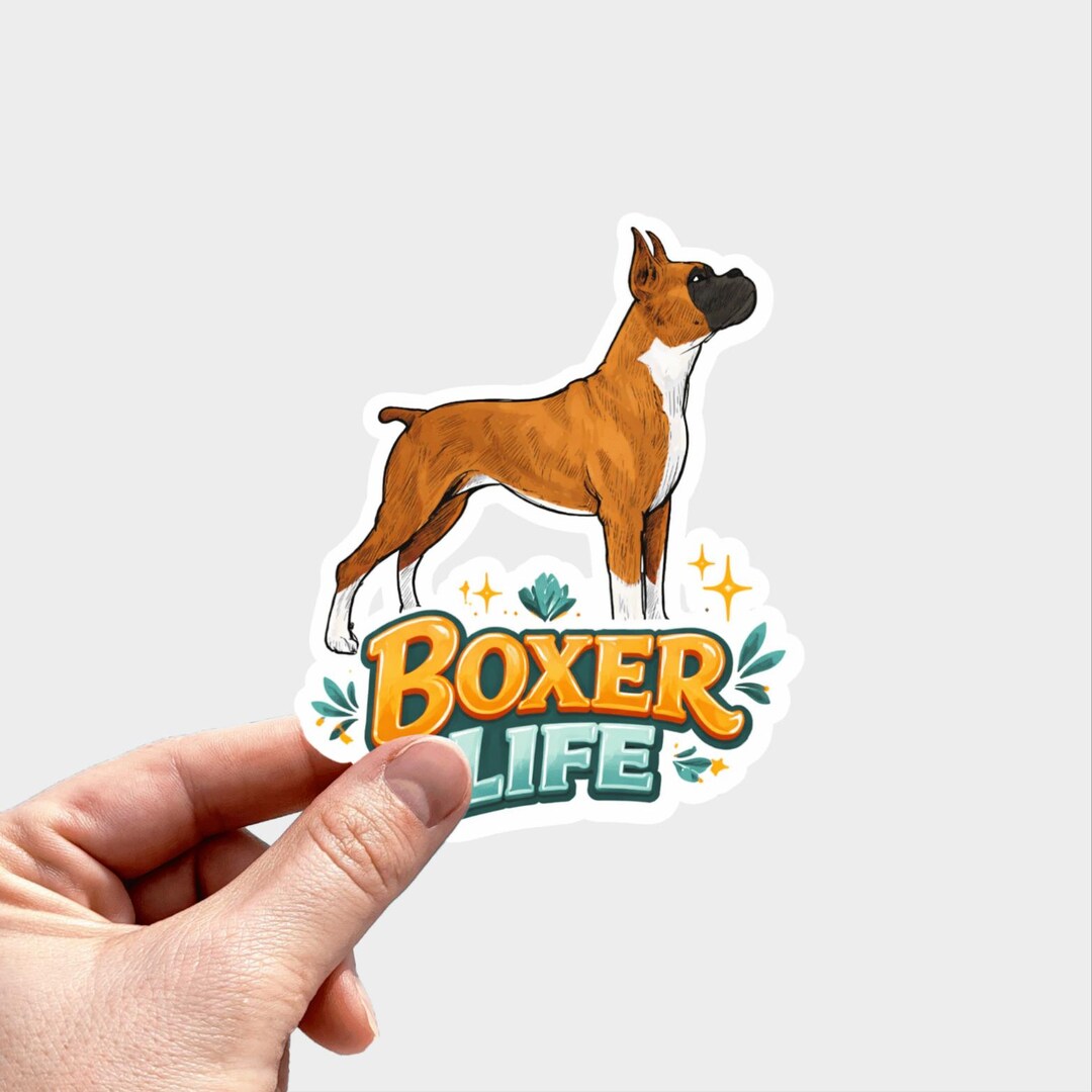 Boxer Life PNG | Boxer Dog Illustration | Dog Lover Sticker Design ...