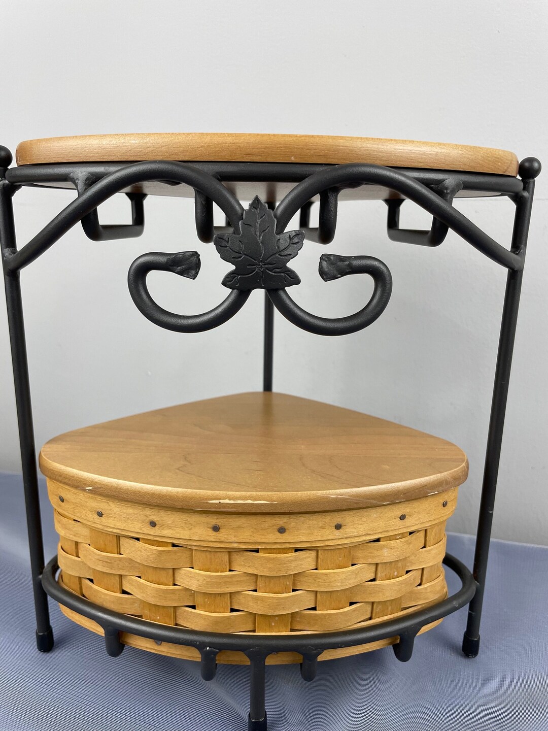 Longaberger Wrought Iron Countertop Corner Shelf W Etsy