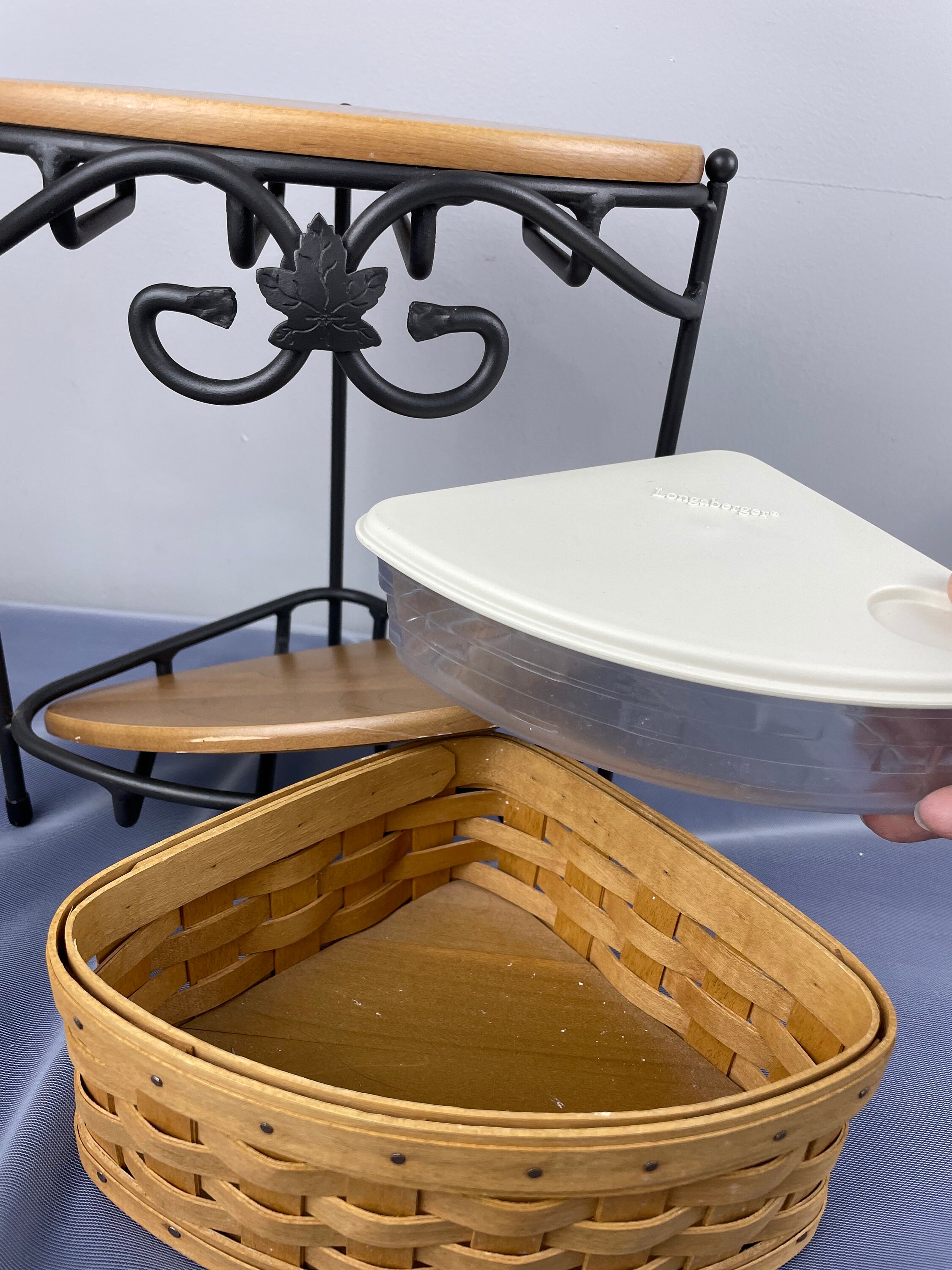 Longaberger Wrought Iron Countertop Corner Shelf W Etsy