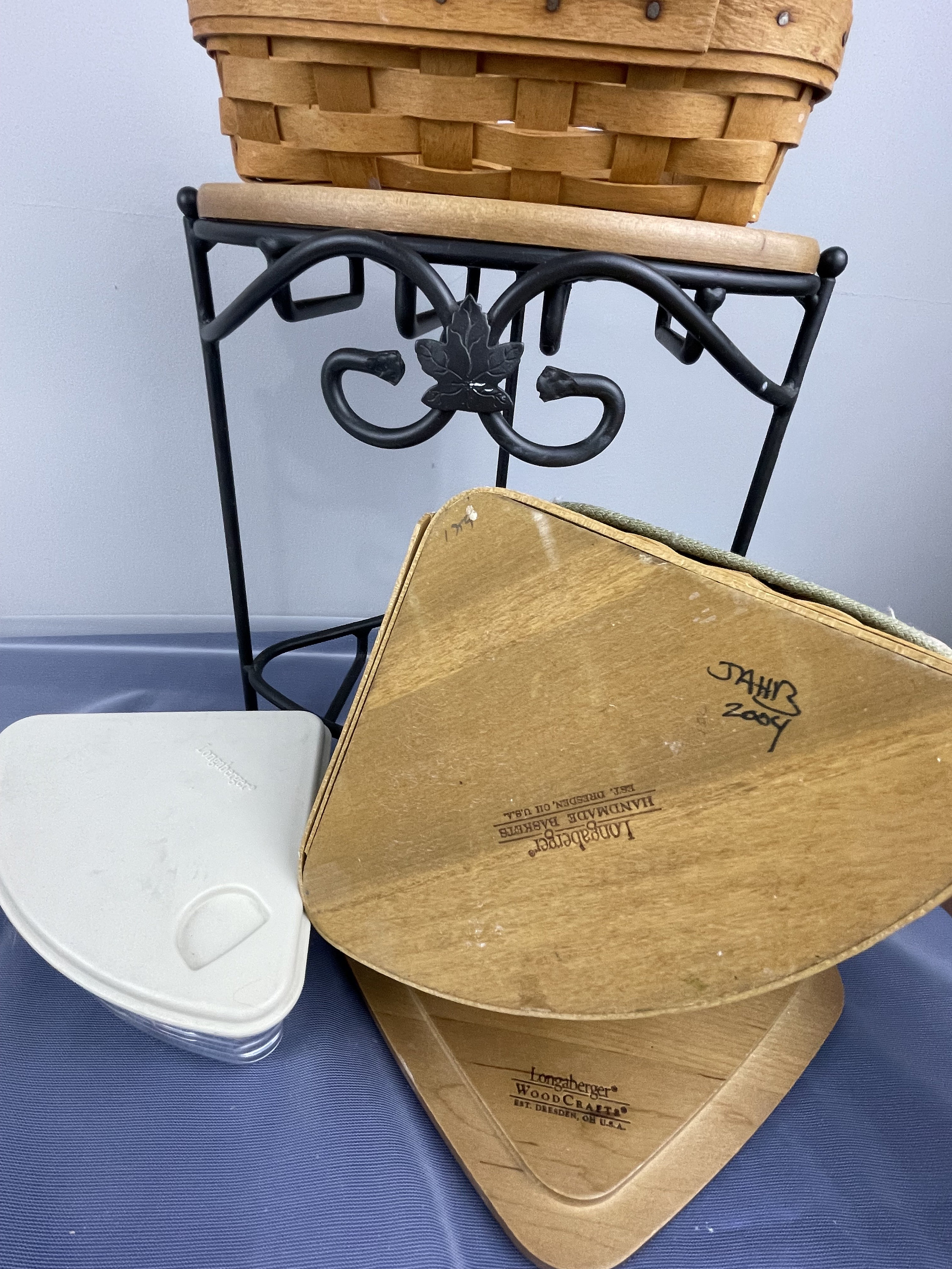 Longaberger Wrought Iron Countertop Corner Shelf W Etsy