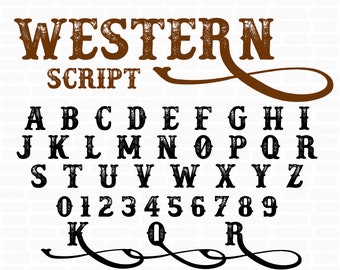 Download Western Font Svg Etsy
