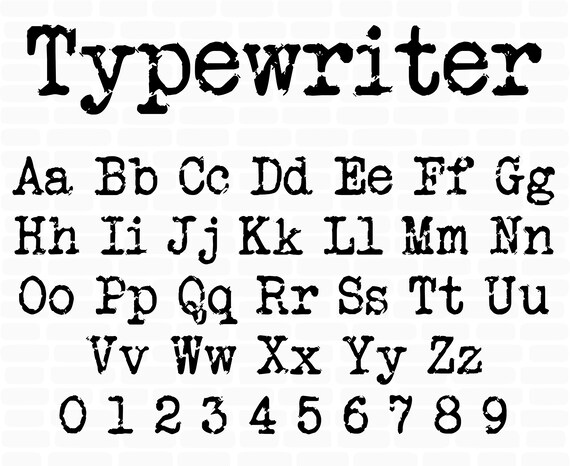 Download Typewriter Svg Letters Vintage Typewriter Logo Design Etsy