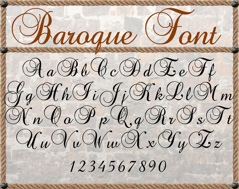 Download Baroque font svg Word fonts Wedding font Cricut cursive ...