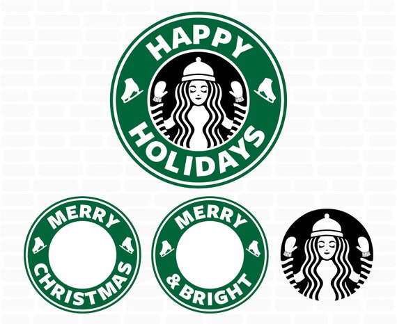 Download Starbucks Svg Christmas Starbucks Svg Merry Bright Starbucks Etsy