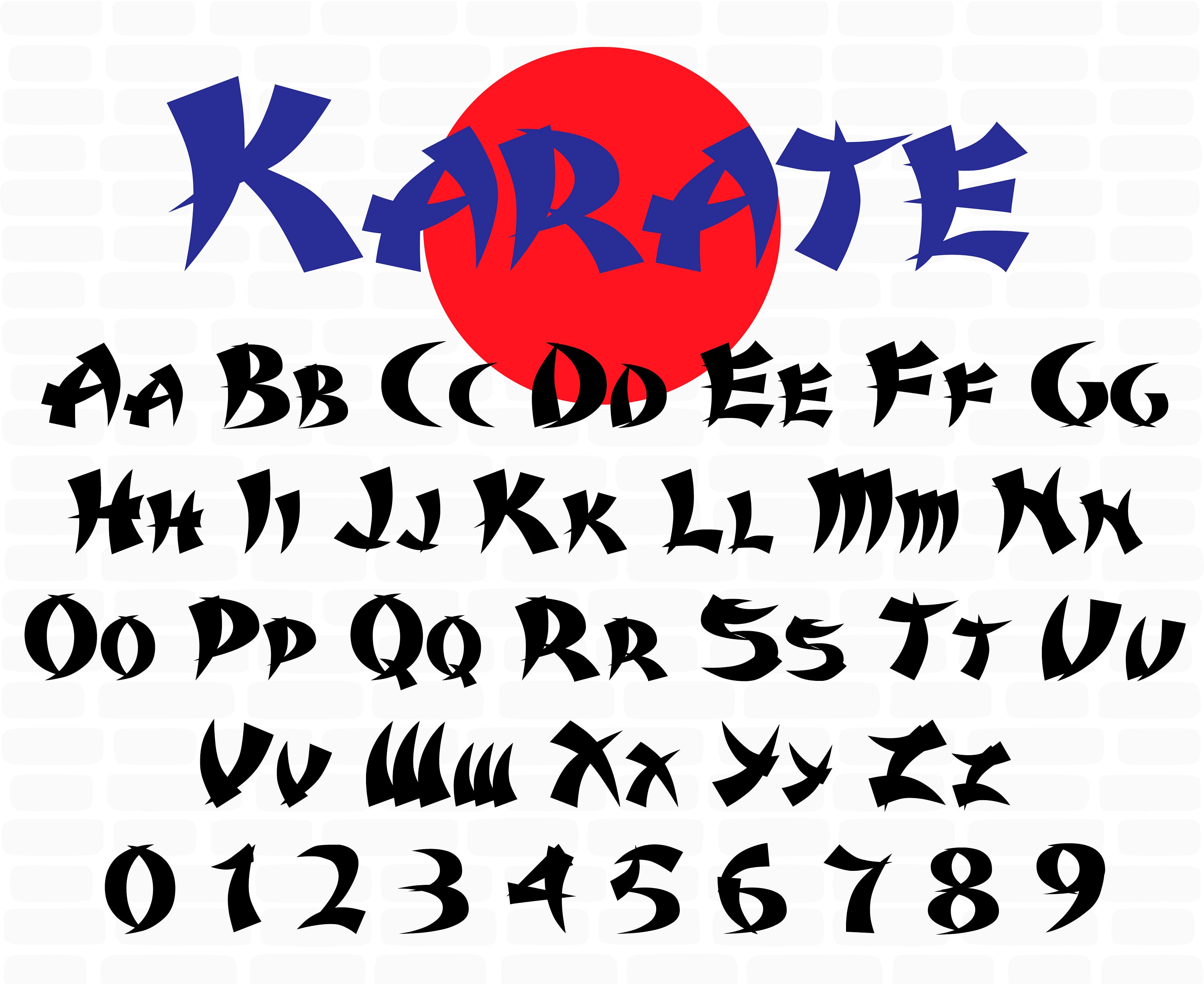 Karate font svg Karate font ttf Karate svg Fonts svg for Etsy