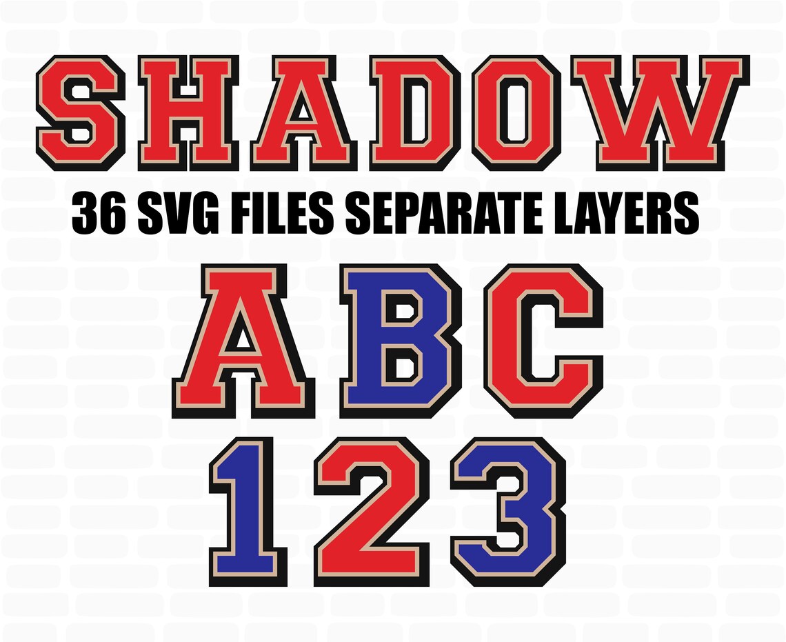 Теневой шрифт. Шрифт Shadow. Shadow font.