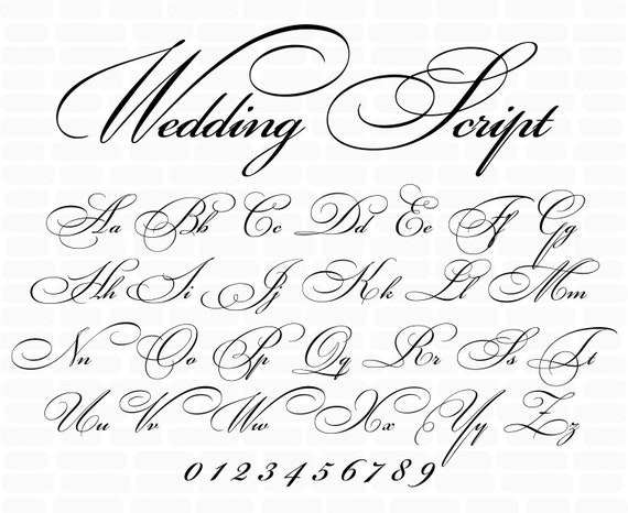Wedding fonts Cursive font svg Cursive monogram svg Cursive | Etsy