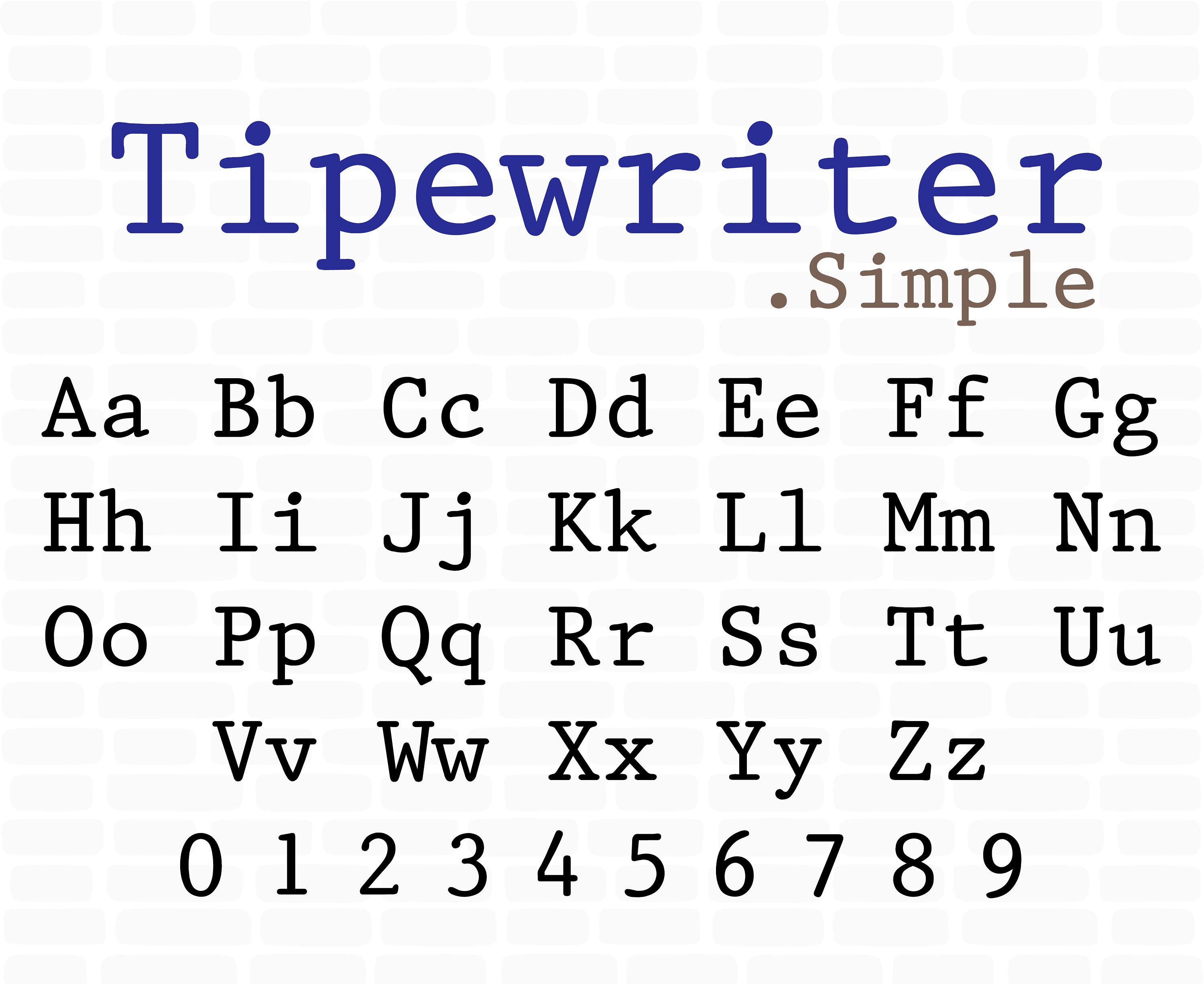 typewriter font typewriter font
