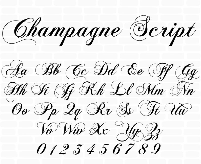 Cursive Font Svg Calligraphy Font Svg Calligraphy Script Etsy