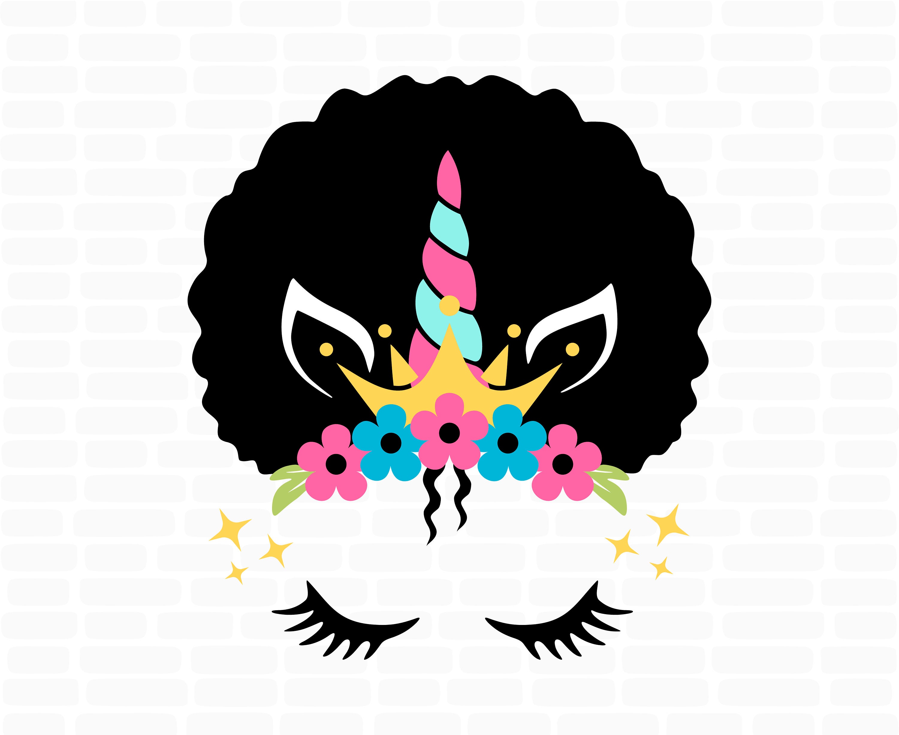 Download Unicorn afro svg Afro puffs unicorn svg Unicorn svg ...