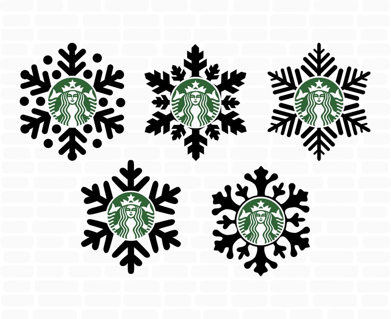 Starbucks Svg Christmas Starbucks Svg Snowflake Christmas Svg Etsy