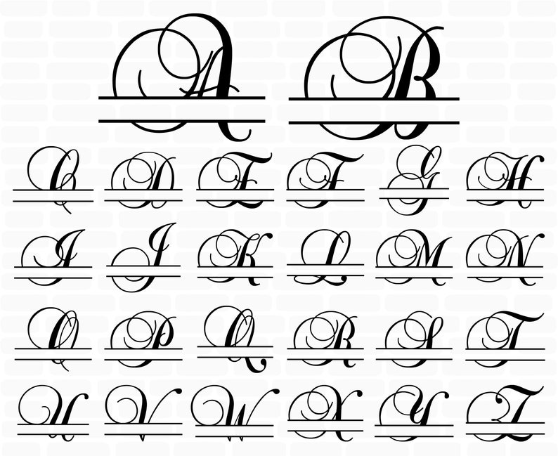 Free Free 90 Wedding Split Monogram Svg Free SVG PNG EPS DXF File