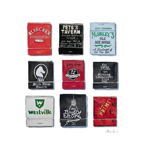 NYC Bars Matchbook Print