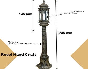 Victorian Aluminium Casting Outdoor Bollard Lighting Fixture - 1 Pcs