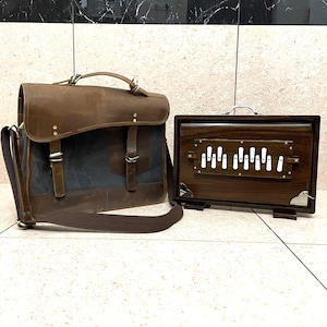 Handcrafted Wood Shruti Box: 13 Key Meditation Instrument