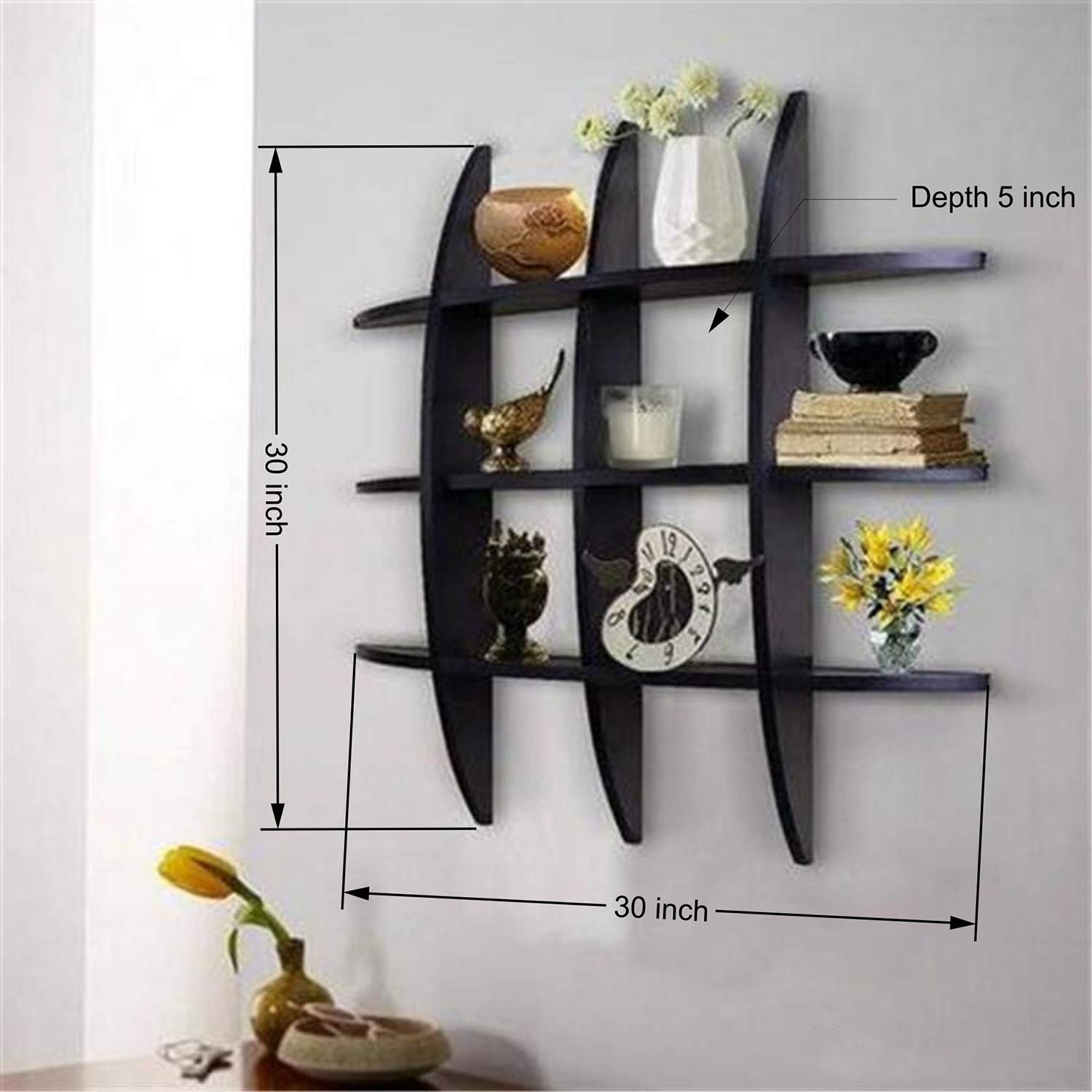 5 inch deep wall shelf deals
