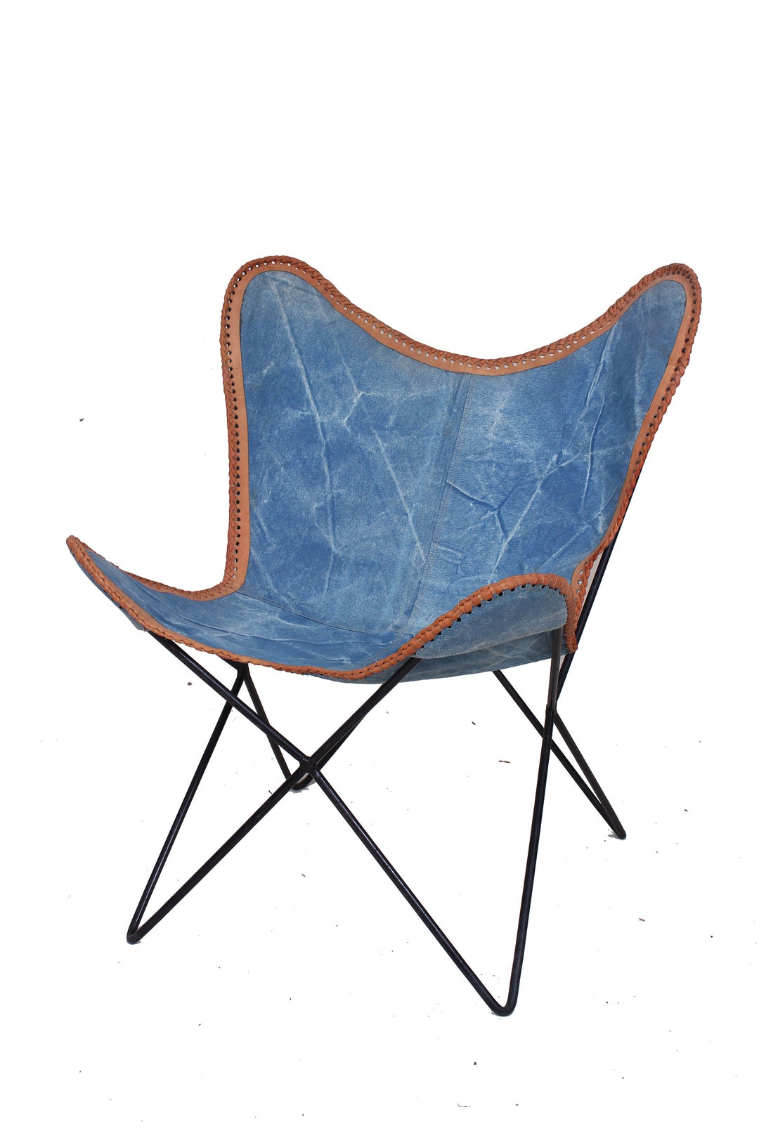 Navy blue butterfly chair new arrivals