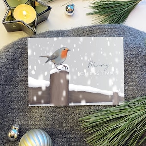 Buon Natale Robin Bird Biglietto d'auguri