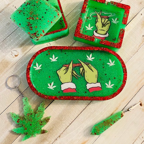 QT Baker Set Ash Tray Grinder Rolling Tray Set Grinder Etsy