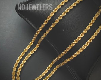 10K Gold 24” Rope Chain