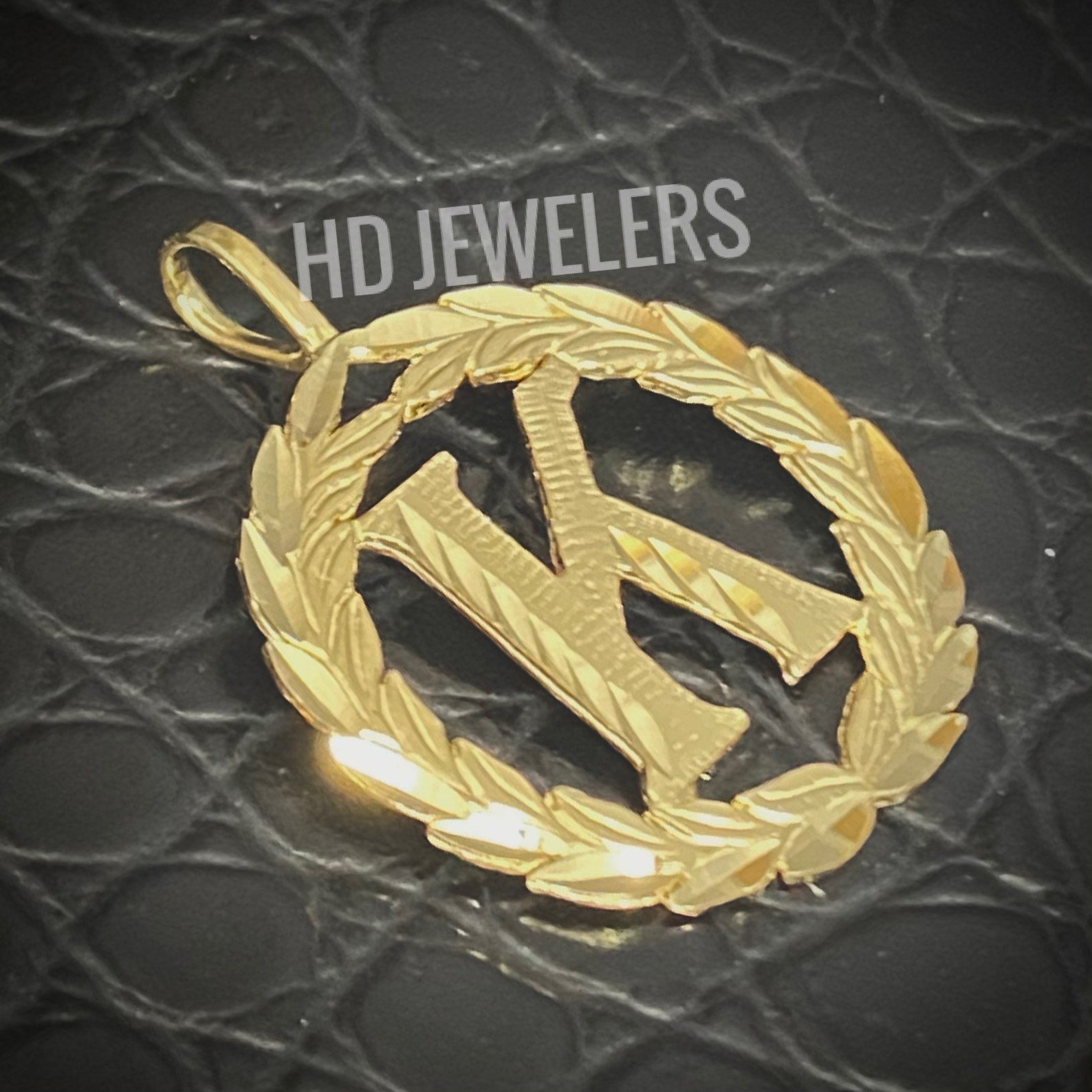 Solid 14K Gold Letter Initial K Pendant Etsy