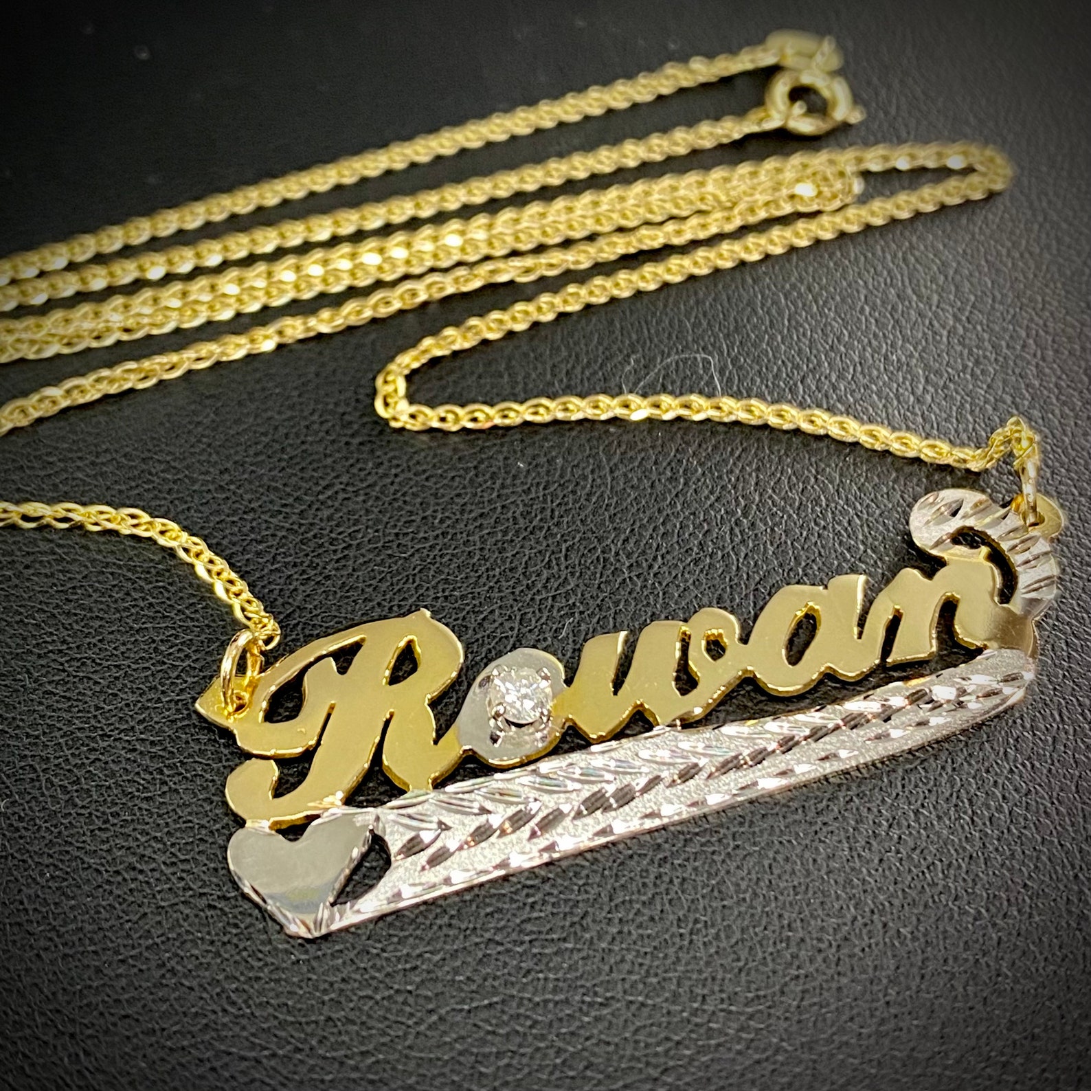 Custom Made Solid 14K Gold Name Plate Etsy Canada