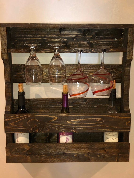 Rustic Reclaimed Wine Rack Pallet Wine Rack Etsy