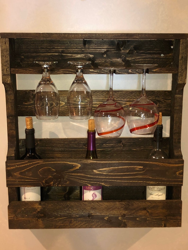 Rustic Reclaimed Wine Rack, Pallet Wine Rack Etsy
