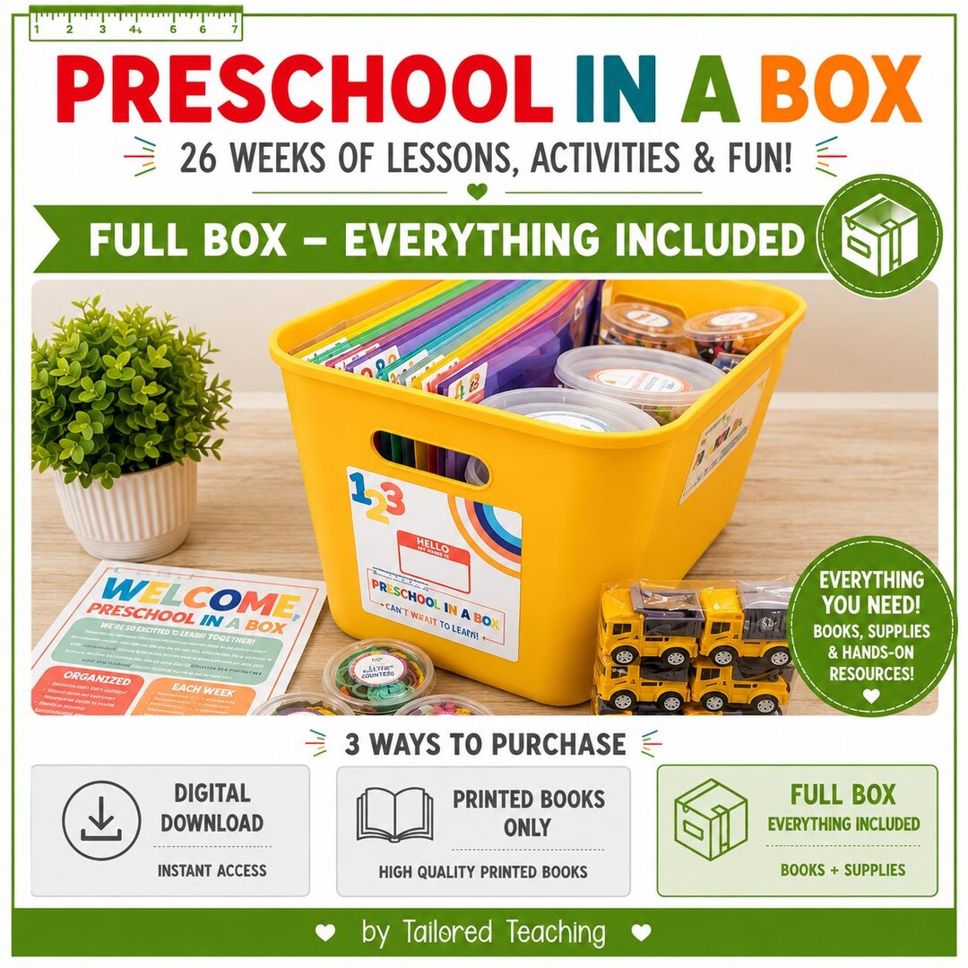 Curriculum Box Preschool Activity Kit | Homeschool Preschool Curriculum Box | Hands-on ...
