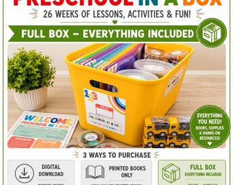 Preschool Activity Kit | Homeschool Preschool Curriculum Box | Hands-On Pre K Learning