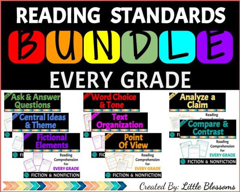 Standard Based Reading Comprehension for All Grades BUNDLE Etsy