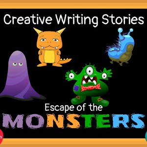 Creative Writing Prompts: Escape of the Monsters, Printable Digital Download for Home School