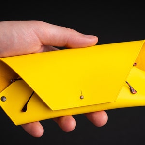 Estuche para gafas de piel plena flor - Tostado