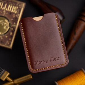 Etui voor visitekaartjes van volnerf leer