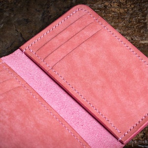 Cartera de Cuero de Grano - Rosa