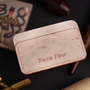 Card holder made in full grain leather - Whisky