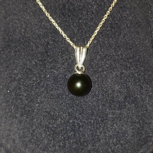 Akoya black pearl pendant