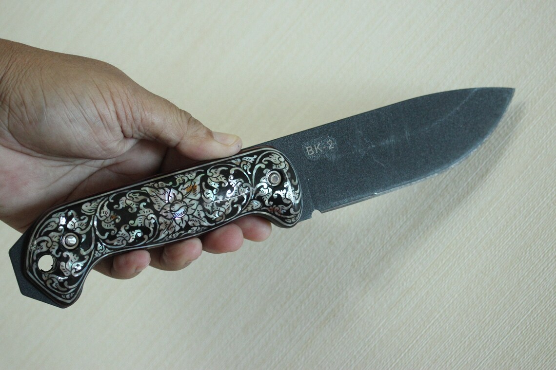 Mother of Pearl Knives Scales Handle Fit Becker KA BAR Etsy