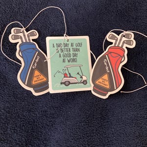 Golf Air Freshener 3 Set: Novelty Gift for Golfers - "How's My Driving?"