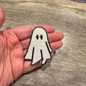 Ghost Patch | Glow in the Dark Iron On Patch | Halloween Patch | Trick or Treat Patch