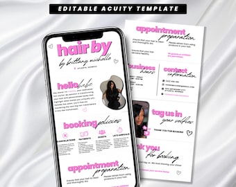 Hair Acuity Scheduling Template