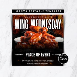 Wing Wednesday Flyer Template
