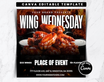 Wing Wednesday Flyer Template