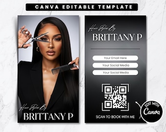 Business Card Template: Hair Stylist, Lashes, Nail Tech