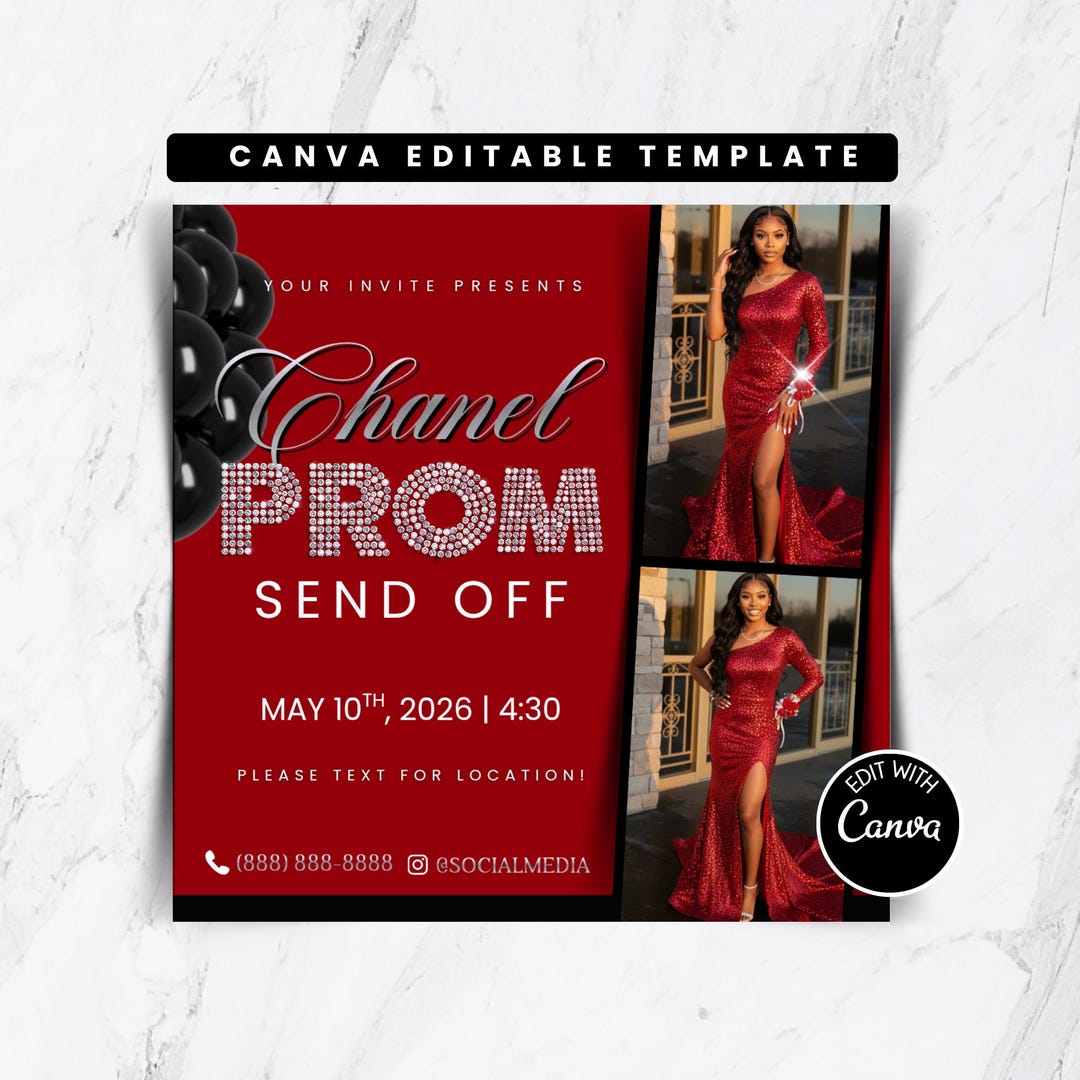 Prom Send off Flyer Template - Etsy
