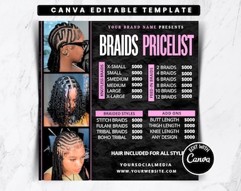 Braids Price List Flyer Template