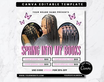 Braids Special Flyer | Spring Booking Template