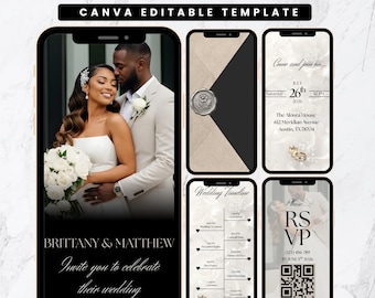 Animated Wedding Invitation Template – Elegant Digital Video Invite for Couples