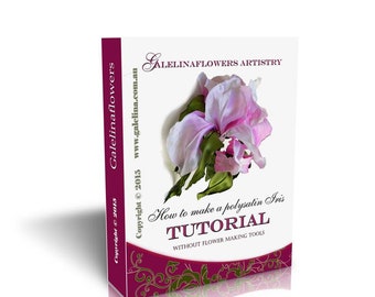 Silk like flower Iris making tutorial without flower making tools , pattern , PDF e book